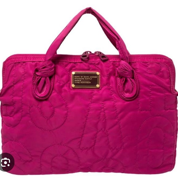 Marc Jacobs Fuchsia Quilted Laptop Bag - Picture 1 of 1